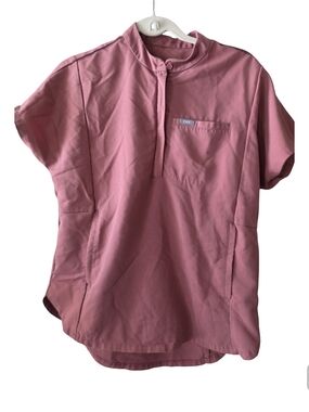 FIGS Kids Short-Sleeve Medical Top in Dusty Rose